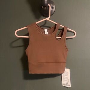 Lululemon Athletica Brown Sleeveless Crop tank